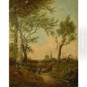 Travelers On A Country Road by Adam Barland