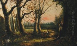 Figures In A Woodland by Adam Barland
