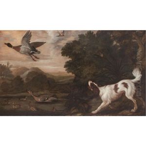 Spaniel Putting Up Duck by Francis Barlow