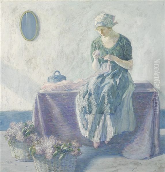 Peasant Sewing - view 1