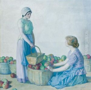 Gathering Apples by Myron Barlow