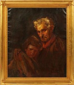 Man With Young Child by Myron Barlow