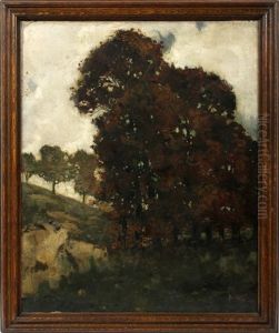 Valley With Trees by Myron Barlow