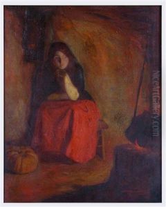 Woman Seated Before A Fire (cinderella)