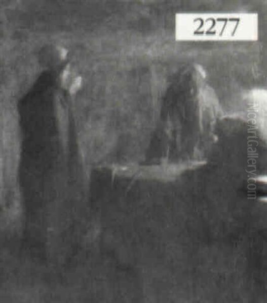 Three Figures Gathered Together - view 1