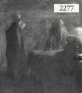 Three Figures Gathered Together