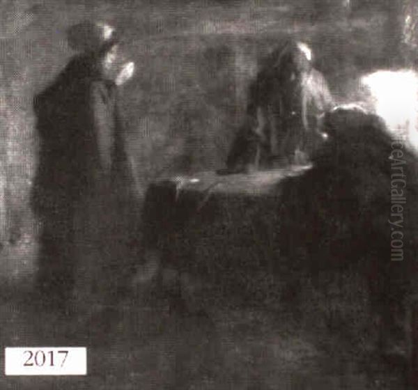 Three Figures Gathered Together - view 1