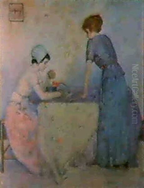 Two Women At Table - view 1