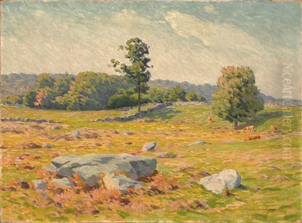 Impressionist Landscape With Rocky Meadow - view 1