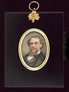 Charles Dickens (1812-70), Wearing Grey Coat, Dark Blue Waistcoat And White Chemise by Walter Saunders Barnard