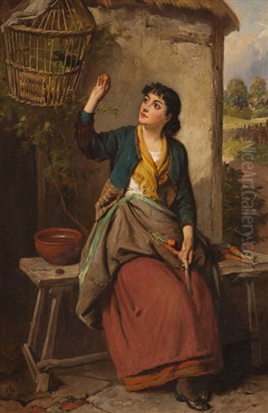 Menina Com Passaro - view 1
