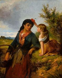 The Flower Girl by Edward Charles Barnes