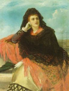 An Elegant Lady In Spanish Dress An Elegant Lady In Spanish Dress