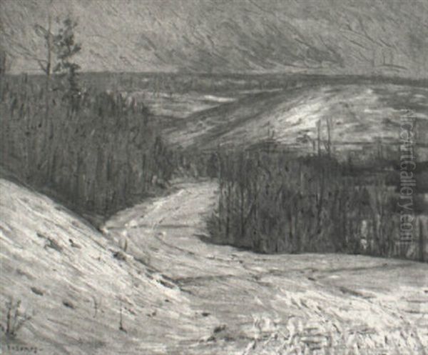 Winding Winter Road - view 1