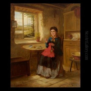 Woman Sewing by Gertrude Jameson Barnes