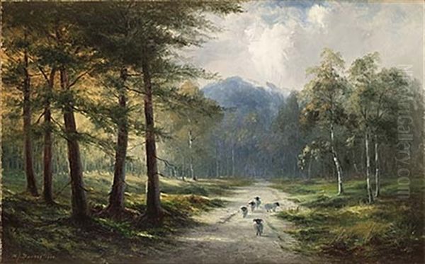 Bergslandskap Med Farflock - view 1