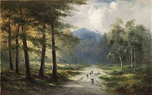 Bergslandskap Med Farflock