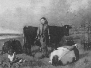 Girl Milking The Cows by Alice Pike Barney