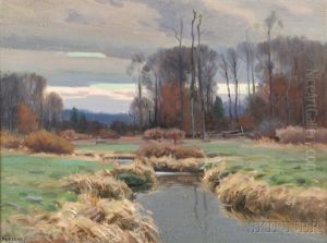 Marsh In Autumn by Frank A. Barney