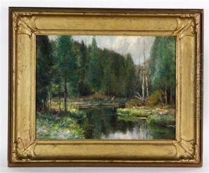 Stream Fisherman by Frank A. Barney