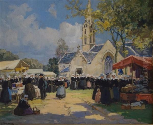 Marche Devant L'eglise Bretonne. - view 1