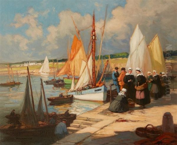 Concarneau, Finistere, Arrivee De La Sardine - view 1