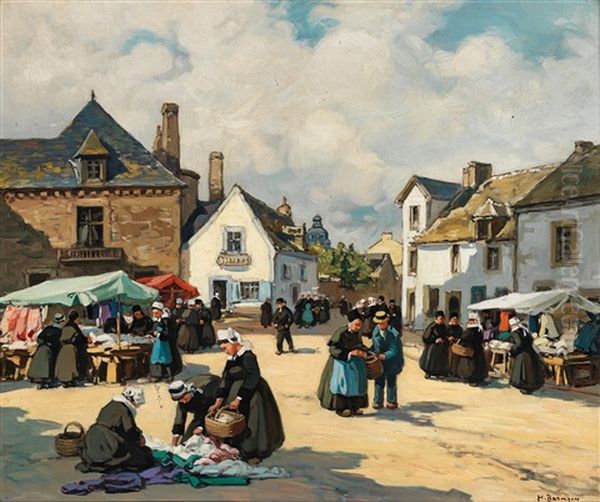 Linen Market In Brittany - view 1