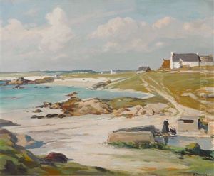 Bretonische Kustenlandschaft by Henri Alphonse Barnoin