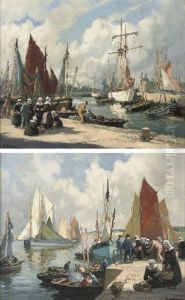 Unloading The Catch, Concarneau (+ On The Quay, Concarneau; Pair) Unloading The Catch, Concarneau (+ On The Quay, Concarneau; Pair)