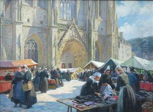 Jour De Marche A Quimper, Place St. Corentin