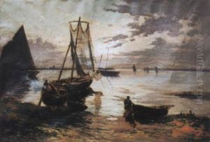 Retour De Peche, La Cotriade by Henri Alphonse Barnoin