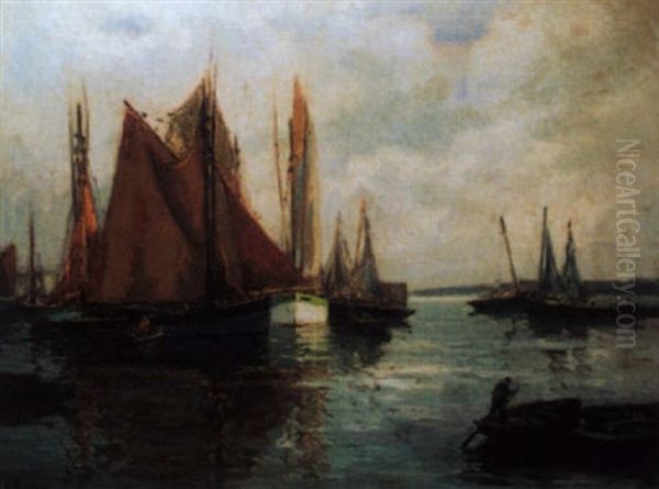 Thoniers Sous Voiles A Concarneau Par Grand Calme - view 1