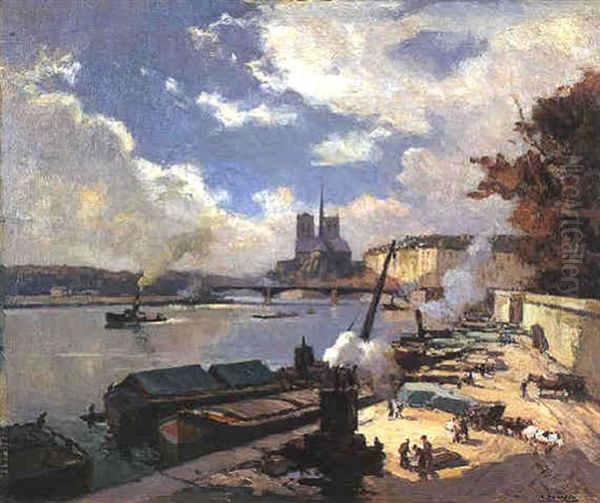 La Seine Pres De Notre Dame - view 1
