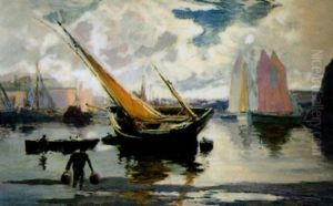 Thonier Et Barques De Peche Sous La Ville Close A Concarneau