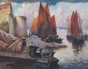 Concarneau - Le Passage Lanriec by Henri Alphonse Barnoin