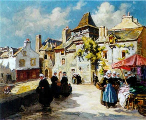 Le Faouet - Jour De Marche Aux Etoffes - view 1