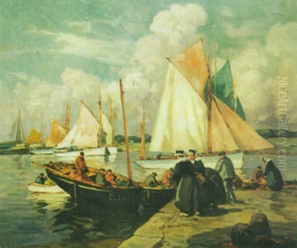 Retour De Peche - Le Dechargement Du Poisson - view 1