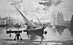 Concarneau: Barques Sardinieres Et Thoniers Sous Voiles by Henri Alphonse Barnoin