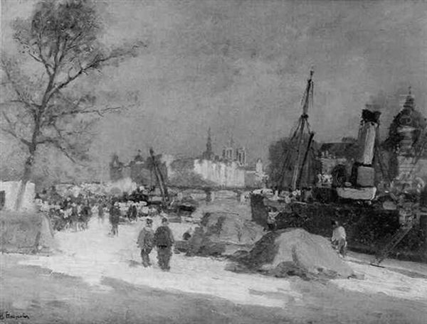 Shipping At A Quay On The Seine - view 1