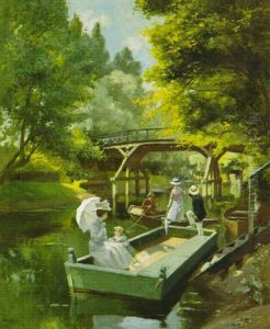 La Promenade En Barque by Henri Alphonse Barnoin