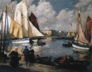 Concarneau - Thoniers Sous Voiles Au Soleil