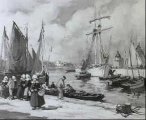 Port De Concarneau by Henri Alphonse Barnoin