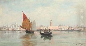 Venetian Harbor Scene by James Macdonald Barnsley