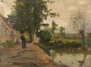 Paisaje Con Campesina by James Macdonald Barnsley