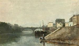 On The Seine, Paris by James Macdonald Barnsley
