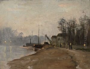 Evening By The Canal by James Macdonald Barnsley