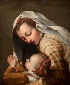 Mere Et Sa Fille by Federico Barocci