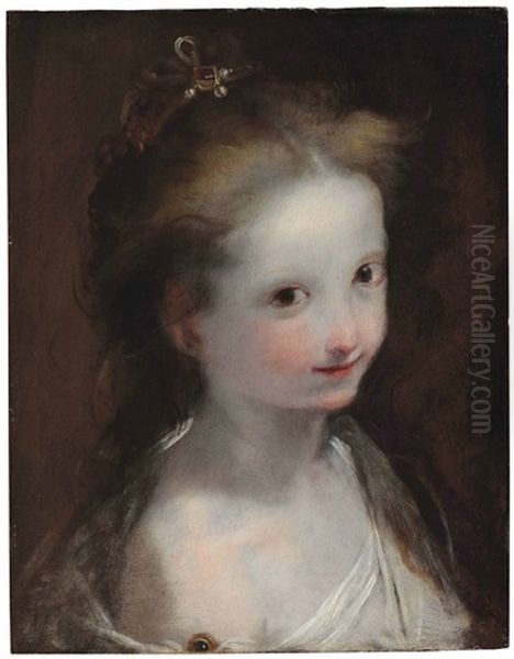 Study Of The Head Of A Girl - view 1