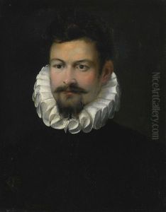 Portrait Of A Gentleman, Bust Length, Wearing A Black Jerkin And White Ruff by Federico Barocci