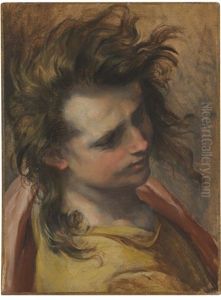 Head Of Saint John The Evangelist, An Oil Study For The Entombment Of Christ In The Church Of Santa Croce, Senigallia by Federico Barocci